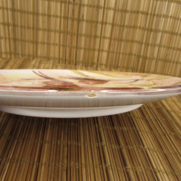 Vintage Peasant Village Italian Pottery Hand Painted Fruit Cherries 8.25" Plate - Picture 6 of 10